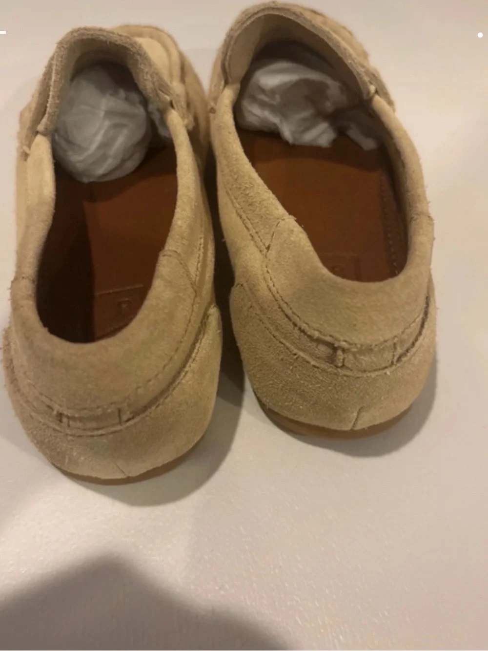 ZARA Suede Penny Loafers in Beige - Kids Slip-On Dress Casual